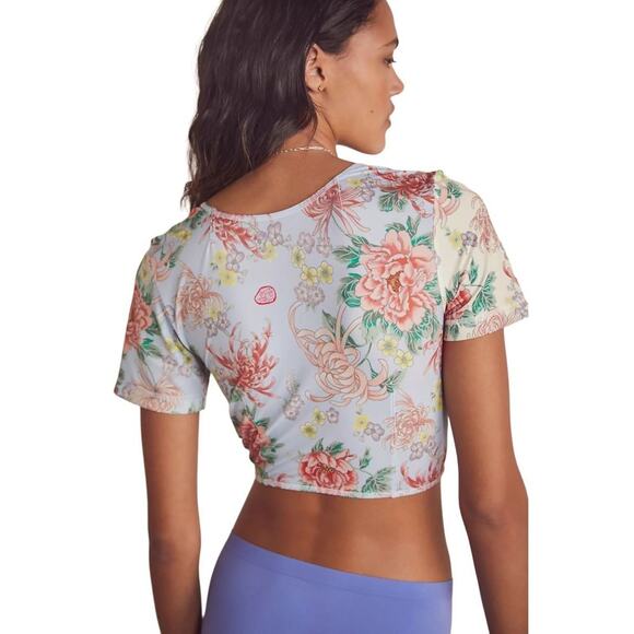 NWOT We are HAH All Tied Up Top in Kyoto French Blue, Size Small - Picture 3 of 7